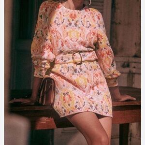 Sezane Erin Dress rouge color way Sz EU 40 US 8